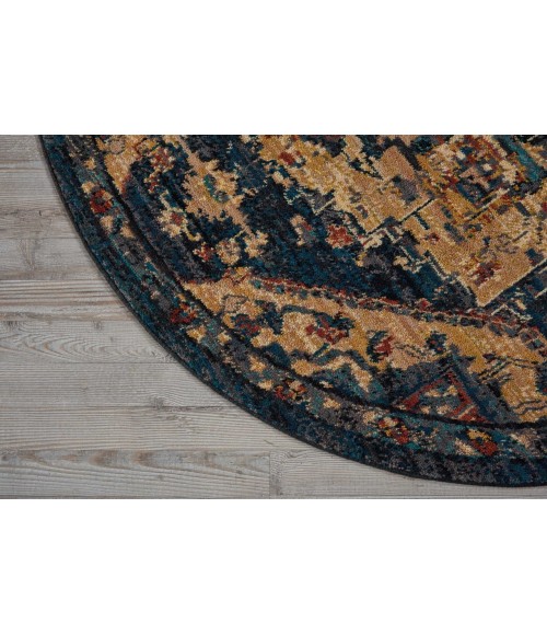 Nourison 2020 Area Rug Nourison 2020 Round Area Rug NR206-Midnight