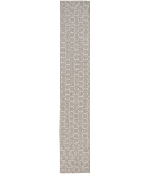 Nourison Reversible Indoor Outdoor Grey RVB01 2 ft. 2 in. X 12 ft. Rect. Rug