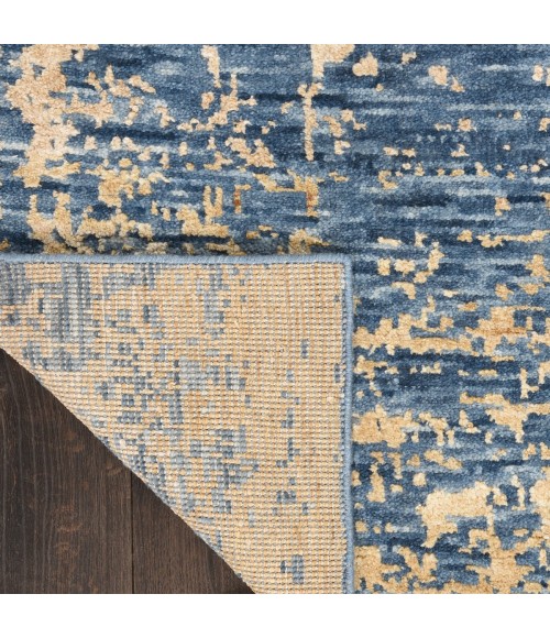 Nourison Luna Dark Blue Mocha LUN01 8 ft. X 10 ft. Rect. Rug