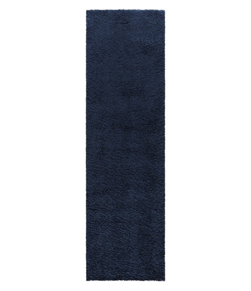 Nourison Malibu Shag Runner Area Rug MSG01-Navy