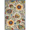 Nourison Aloha - Alh17 Ivory Multicolor Area Rug 3 ft. 6 X 5 ft. 6 Rectangle
