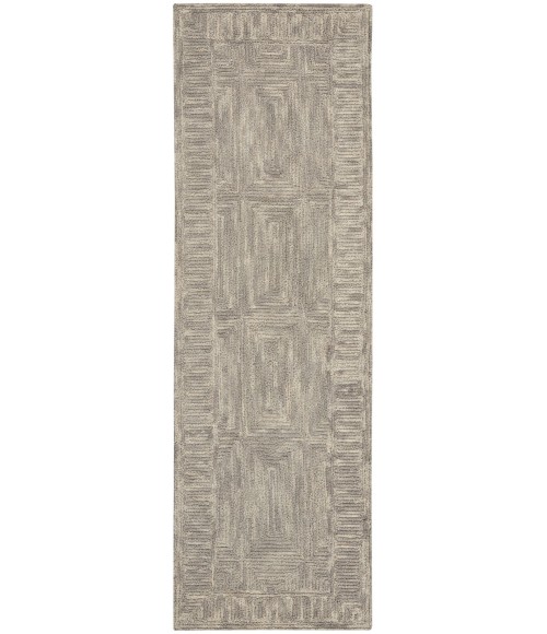 Nourison Vail Grey VAI04 2 ft. 3 in. X 7 ft. 6 in. Rect. Rug