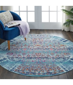 Nourison Vintage Kashan - Vka02 Blue Area Rug 6 ft. X Round