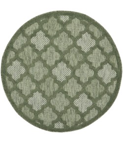 Nourison Home Easy Care Green NES01 4 ft. Round Rug