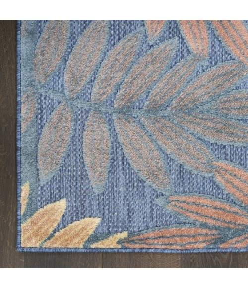 Nourison Aloha Blue Rose ALH18 7 ft. 10 in. X 10 ft. 6 in. Rect. Rug