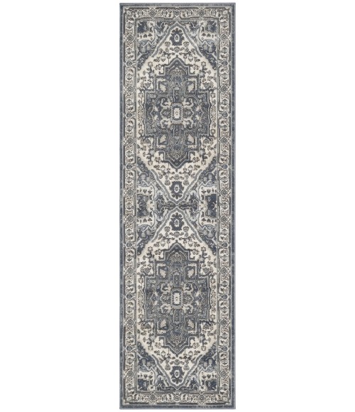 Nourison Concerto Navy Ivory CNC18 2 ft. 2 in. X 7 ft. 6 Rect. Rug