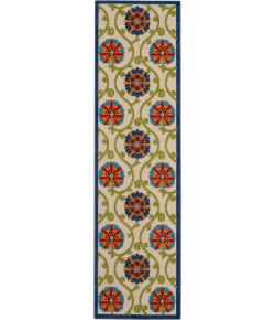 Nourison Aloha - Alh19 Blue Multicolor Area Rug 2 ft. 3 X 10 ft. Rectangle