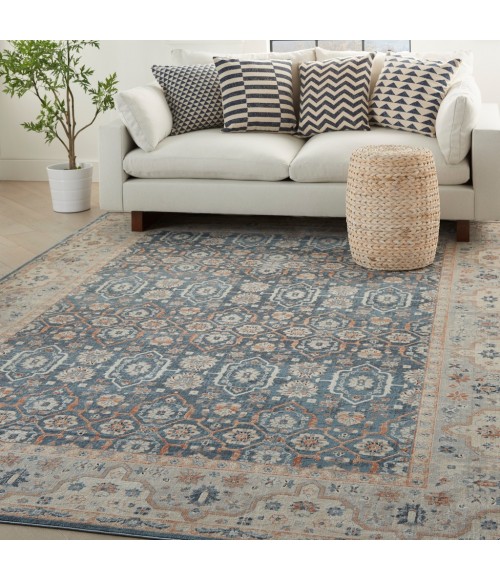 Kathy Ireland Malta Area Rug MAI14-Blue/Grey