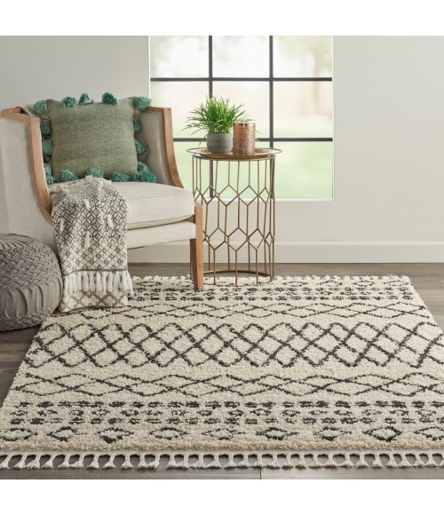 Nourison MOROCCAN SHAG Area Rug Nourison Moroccan Shag Area Rug MRS02-Cream