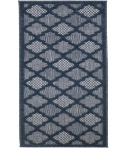 Nourison Easy Care Navy Blue NES01 2 ft. X 6 ft. Rectangle Rug