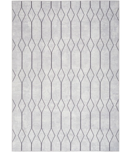 Nicole Curtis Machine Washable Series 1 Area Rug SR107 Ivory/Grey
