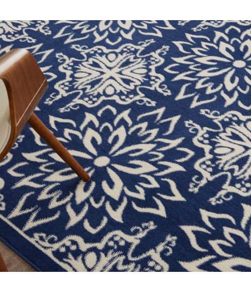 Nourison Jubilant Area Rug JUB06-Navy/Ivory