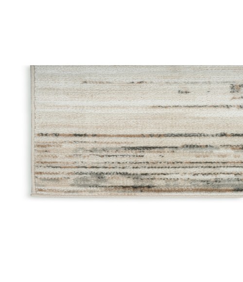 Nourison Serenity Home Ivory Beige SRH03 2 ft. 2 in. X 7 ft. 6 in. Rectangle Rug