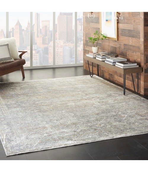 Nourison STARRY NIGHTS Area Rug Nourison Starry Nights Area Rug STN03-Silver/Cream