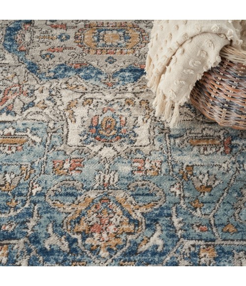 Nourison Quarry Ivory Blue QUA11 5 ft. X 7 ft. Rect. Rug