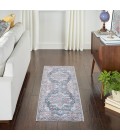 Nicole Curtis Machine Washable Series 1 Area Rug SR101 Light Blue Multi