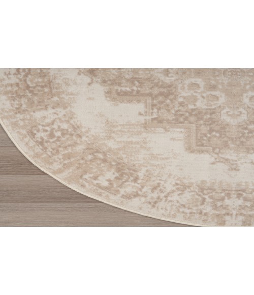 Nourison Grafix Ivory Beige GRF14 8 ft. Round Rug