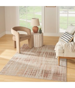 Nourison Home Washable Decor Beige Peach WSD07 5 ft. 3 in. X 7 ft. Rectangle Rug
