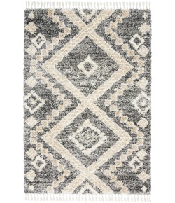 Nourison Oslo Shag Grey/Ivory OSL02 5 ft. X 8 ft. Rect. Rug