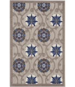 Nourison Home Aloha ALH19 Grey Blue 2 ft. 8 in. X 4 ft. Area Rug