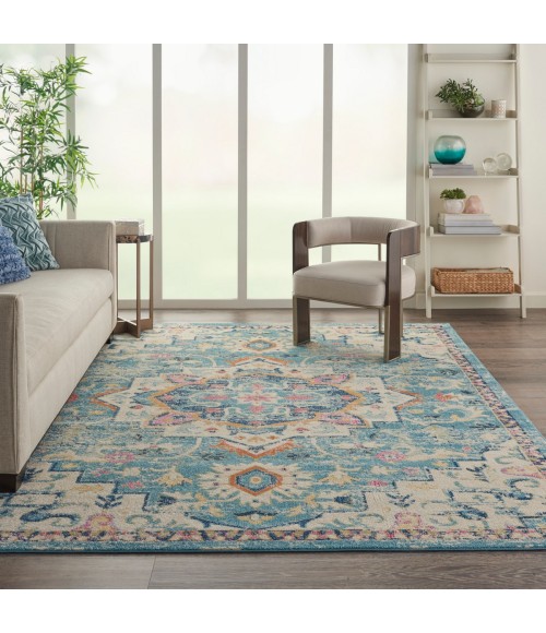 Passion Area Rug Nourison Passion Area Rug PSN25 Ivory/Light Blue 9' x 12'