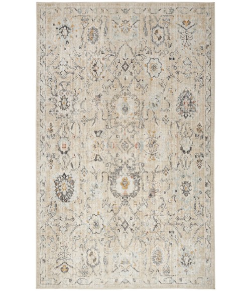 Nourison Oushak Home Cream OUS01 5 ft. 5 in. X 7 ft. 3 in. Rectangle Rug