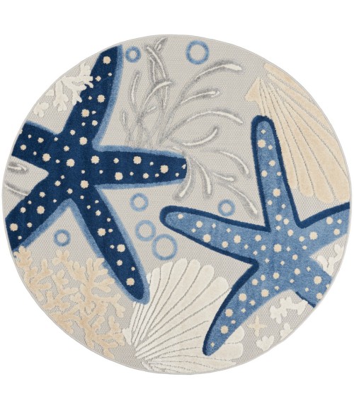 Nourison Aloha Area Rug ALH24-Blue/Grey