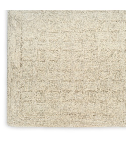 DKNY Pure Grids Ivory Beige PGR01 8 ft. Rect. Rug