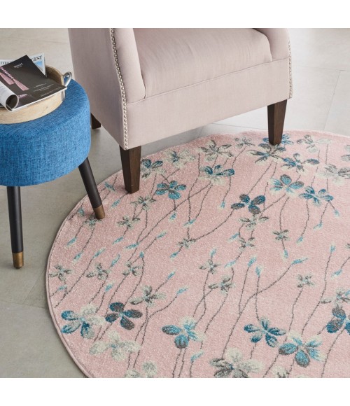 Nourison Tranquil Round Area Rug TRA04-Pink