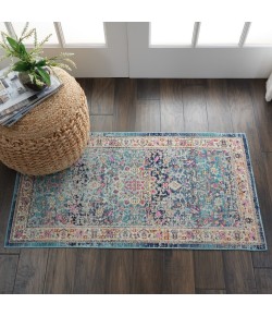 Nourison Vintage Kashan - Vka01 Blue Area Rug 2 ft. X 4 ft. Rectangle