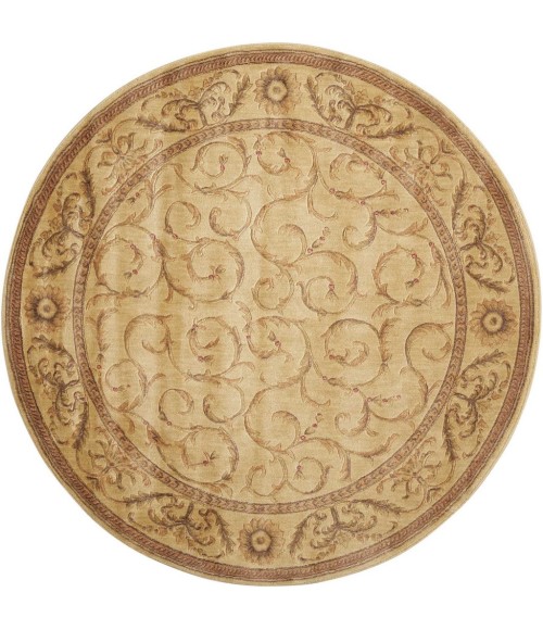 Nourison Somerset Round Area Rug ST02-Ivory