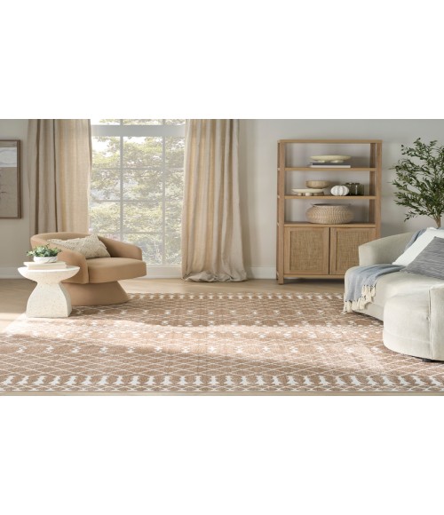 Nourison Astra Machine Washable Taupe ASW10 6 ft. 7 in. X 9 ft. Rectangle Rug