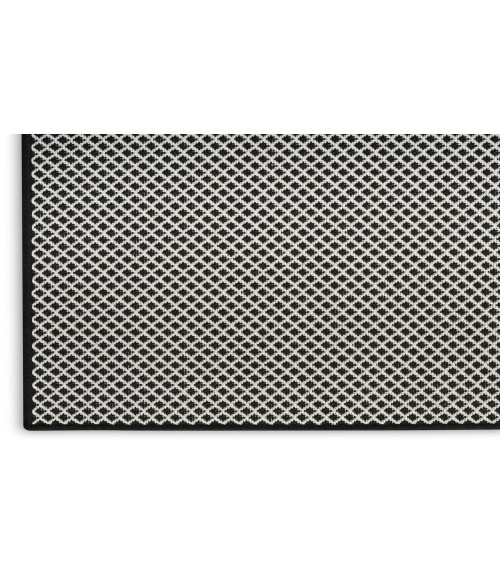 Nourison Courtyard Black White COU01 5 ft. X 7 ft. Rectangle Rug