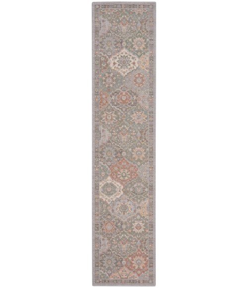 Nourison Parisa Area Rug PSA05 Grey/Multi 2'3" x 10'