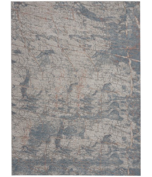 Nourison Rustic Textures Area Rug RUS15-Light Grey/Blue