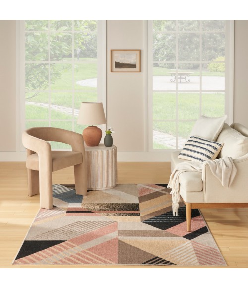 Nourison Home Washable Decor Multicolor WSD10 5 ft. 3 in. X 7 ft. Rectangle Rug