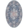 Nicole Curtis Machine Washable Series 1 Ivory Navy SR101 5 ft. 3 in. Round Rug