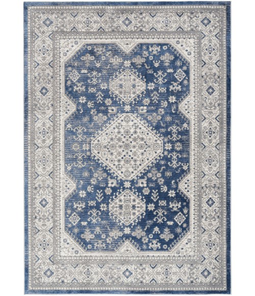 Nicole Curtis Series 4 Area Rug SR403 Grey/Navy