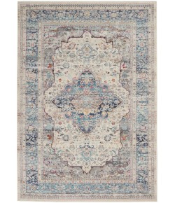 Nourison Vintage Kashan - Vka07 Ivory Blue Area Rug 5 ft. 3 X 7 ft. 10 Rectangle