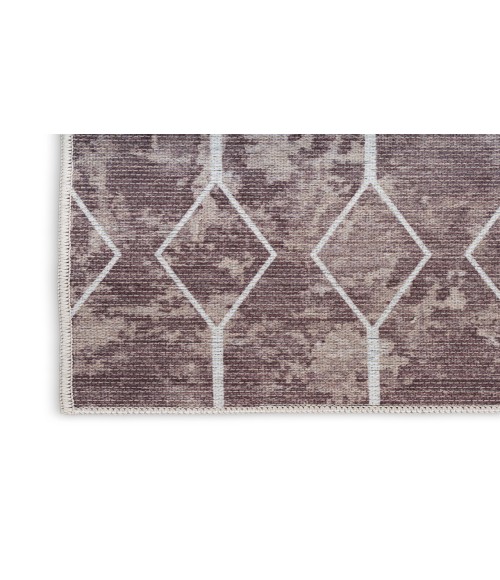 Nicole Curtis Machine Washable Series 1 Mocha SR107 2 ft. 2 in. X 8 ft. Rectangle Rug