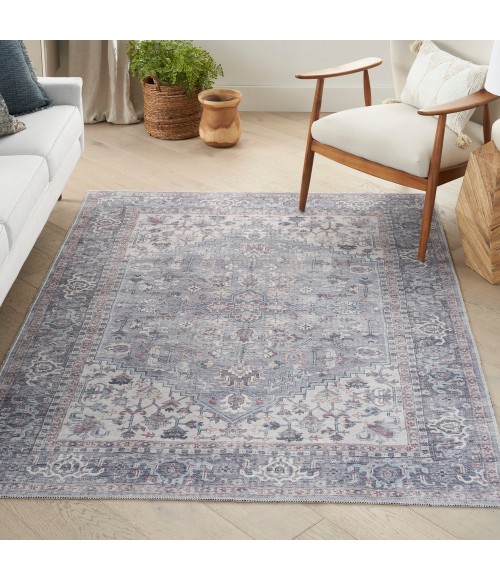 Nicole Curtis Machine Washable Series 1 Area Rug SR104 Grey