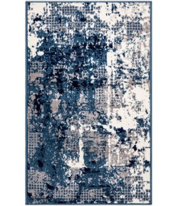 Nourison Home Grafix GRF38 Navy Blue 3 ft. X 5 ft. Area Rug