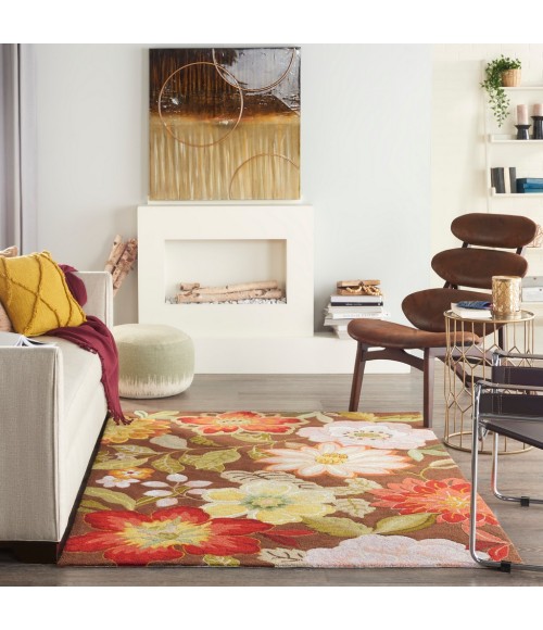 Nourison FANTASY Area Rug Nourison Fantasy Area Rug FA18-Chocolate