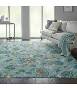 Nourison Wav01/Sun & Shade - Snd73 Light Blue Area Rug 7 ft. 9 X 10 ft. 10 Rectangle