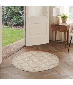 Nourison Home Easy Care Cream NES01 4 ft. Round Rug