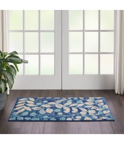 Nourison Tranquil(Traql) - Tra03 Navy Area Rug 2 ft. X 4 ft. Rectangle
