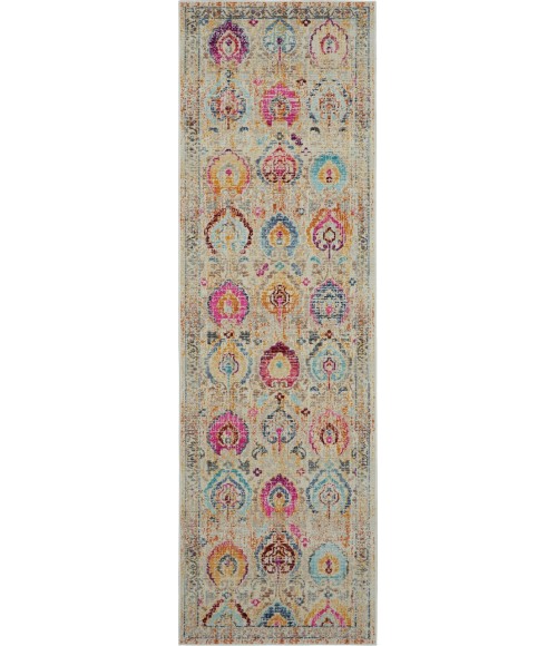 Nourison VINTAGE KASHAN Area Rug Nourison Vintage Kashan Runner Area Rug VKA04-Ivory/Multicolor