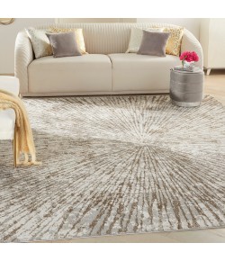 Nourison Home MTL01 Metallic 12' x 15' Grey Mocha Glam Indoor Rug