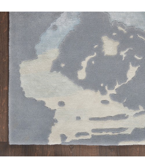 Nourison Prismatic Area Rug PRS19 Seafoam/Silver 8'6" x 11'6"