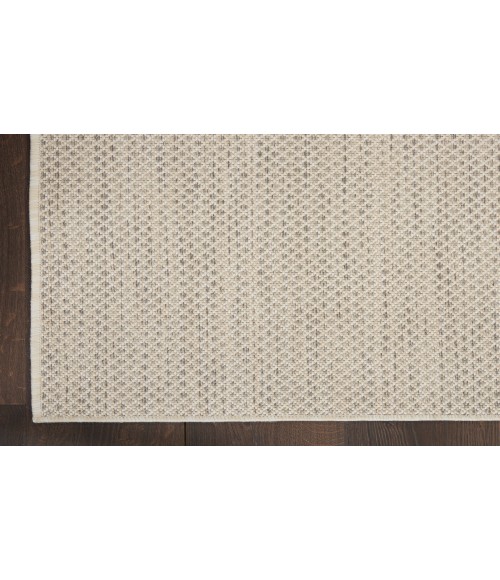 Nourison Courtyard Ivory/Silver COU01 2 ft. 2 in. X 10 ft. Rectangle Rug